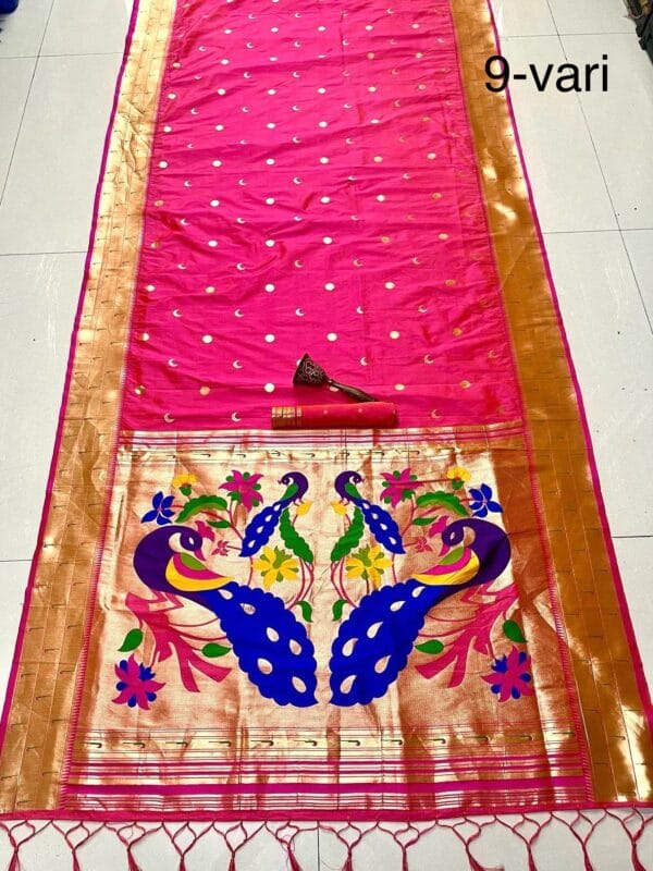 Nauvari Saree A Royal Blend Pink