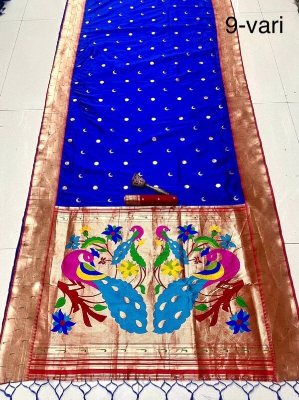 Nauvari Saree A Royal Blend Royal Blue