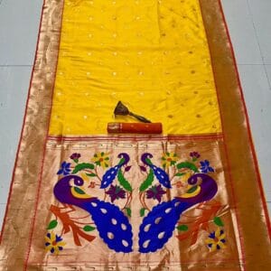 Nauvari Saree A Royal Blend Yellow