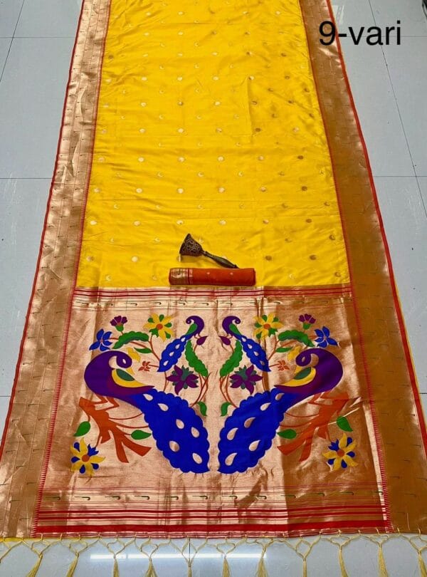 Nauvari Saree A Royal Blend Yellow