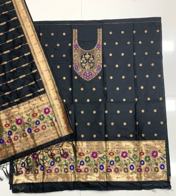 Paithani Suit Set Black