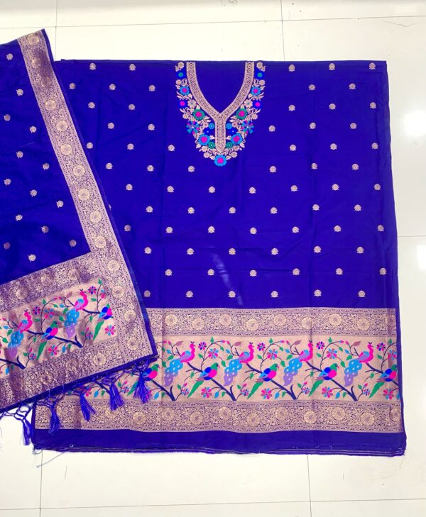 Paithani Suit Set Royal Blue (2)