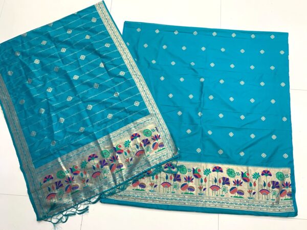 Paithani Suit Set Teal