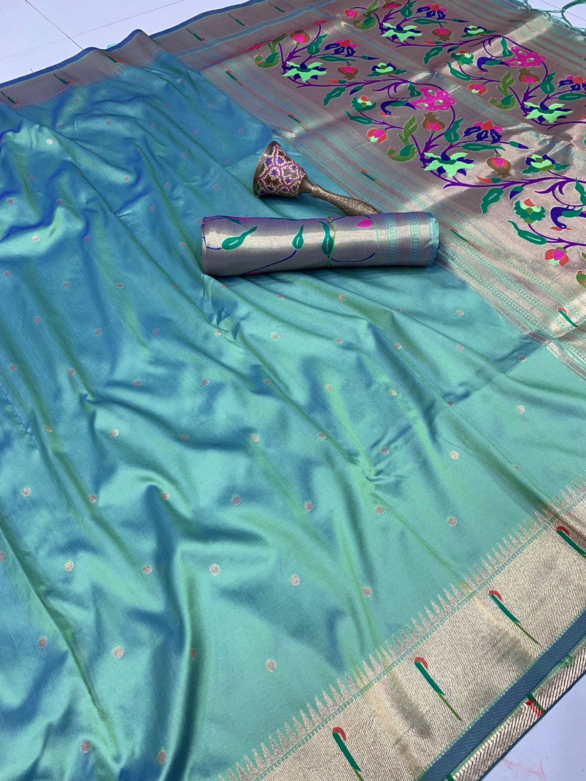 Neptune Soft Kanchivaram Paithani Silk Saree