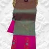 Tana Silk Brocade Paithani Sarees Grey Pink