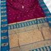 Tana Silk Brocade Paithani Sarees Maroon Main