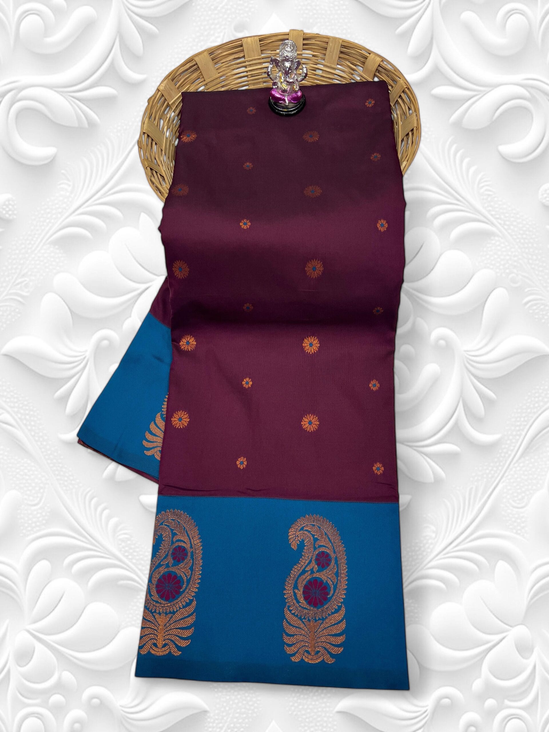 Tana Silk Brocade Paithani Sarees Maroon