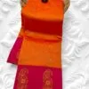 Tana Silk Brocade Paithani Sarees Orange