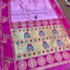 Turning border Paithani Light Pink Full