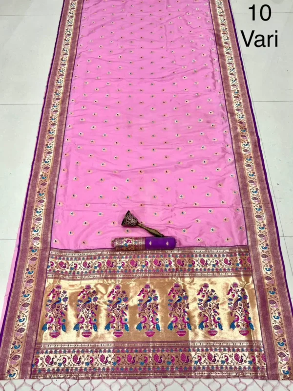 Baby Pink Exclusive 10-Yard Pure Kanchivram Silk Saree