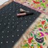 Black Soft Kanjivaram Pethani Silk Saree Black Soft Kanjivaram Pethani Silk Saree