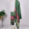 Green Printed Gaji Silk Dupatta