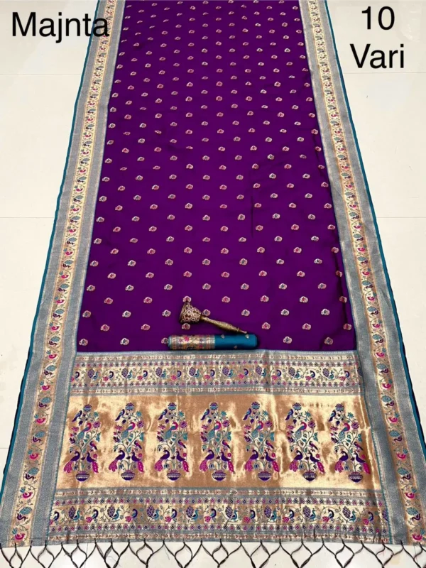 Magenta Exclusive 10-Yard Pure Kanchivram Silk Saree