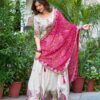 Pink Tissue silk lehenga choli Right