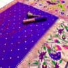 Purple Blue Soft Kanjivaram Pethani Silk Saree Purple Blue Soft Kanjivaram Pethani Silk Saree