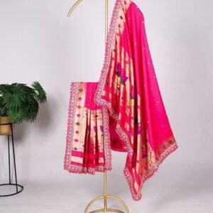Rani Paithani Jacquard Silk Dupatta