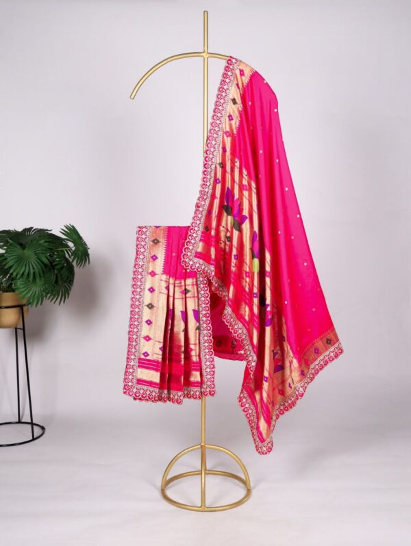 Rani Paithani Jacquard Silk Dupatta