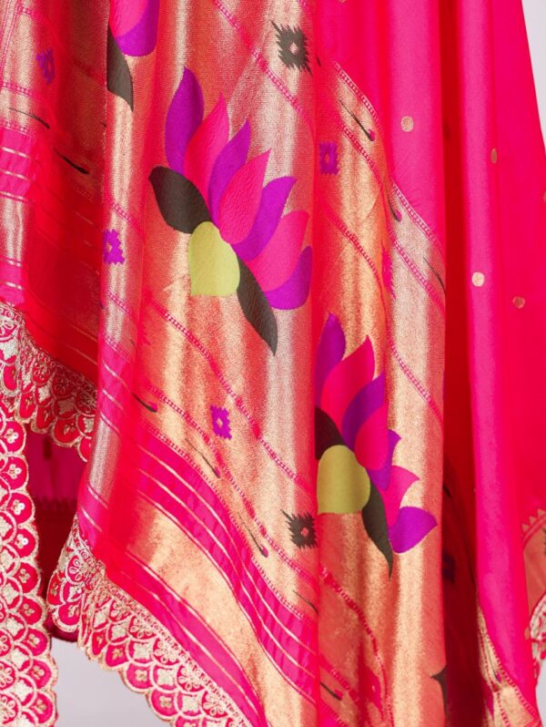 Rani Paithani Jacquard Silk Dupatta_2