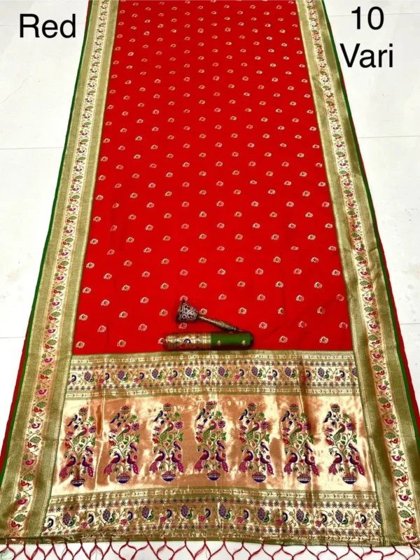 Red Exclusive 10-Yard Pure Kanchivram Silk Saree