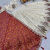 Red Tissue silk lehenga choli Org1