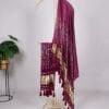 Rosewood Printed Gaji Silk Dupatta