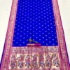 Royal Blue Pink Exclusive 10-Yard Pure Kanchivram Silk Saree Royal Blue Pink Exclusive 10-Yard Pure Kanchivram Silk Saree