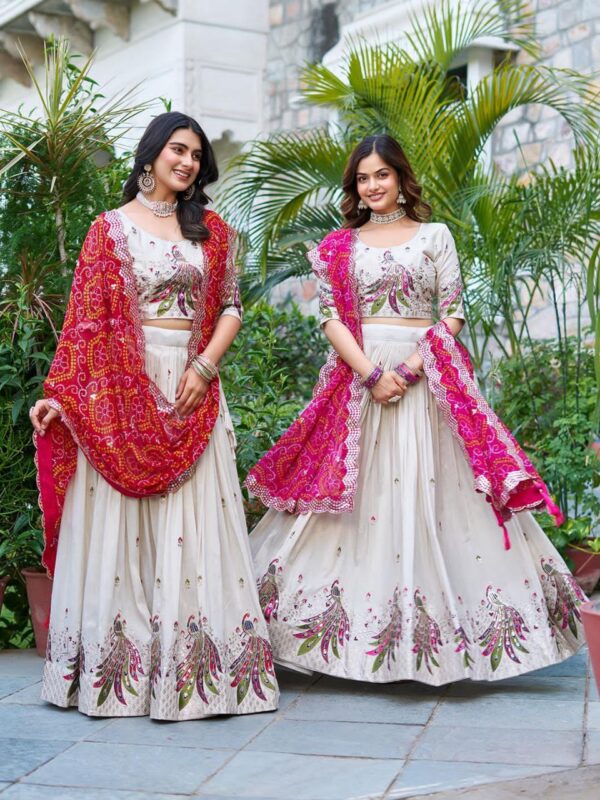 Tissue silk lehenga choli