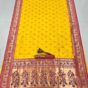 Yellow Exclusive 10-Yard Pure Kanchivram Silk Saree