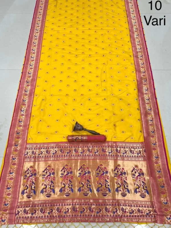 Yellow Exclusive 10-Yard Pure Kanchivram Silk Saree