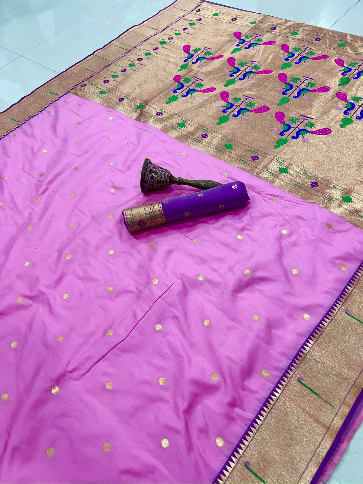 Product image for Discover the Elegance of Pure Silk Kanchivaram Pethani Sarees