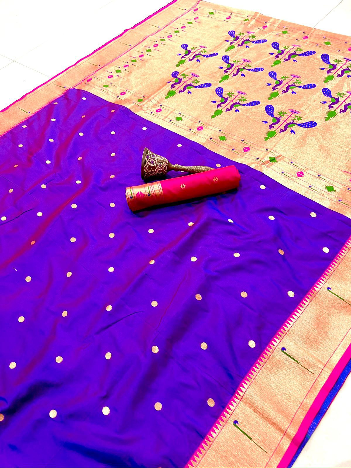 Product image for Discover the Elegance of Pure Silk Kanchivaram Pethani Sarees