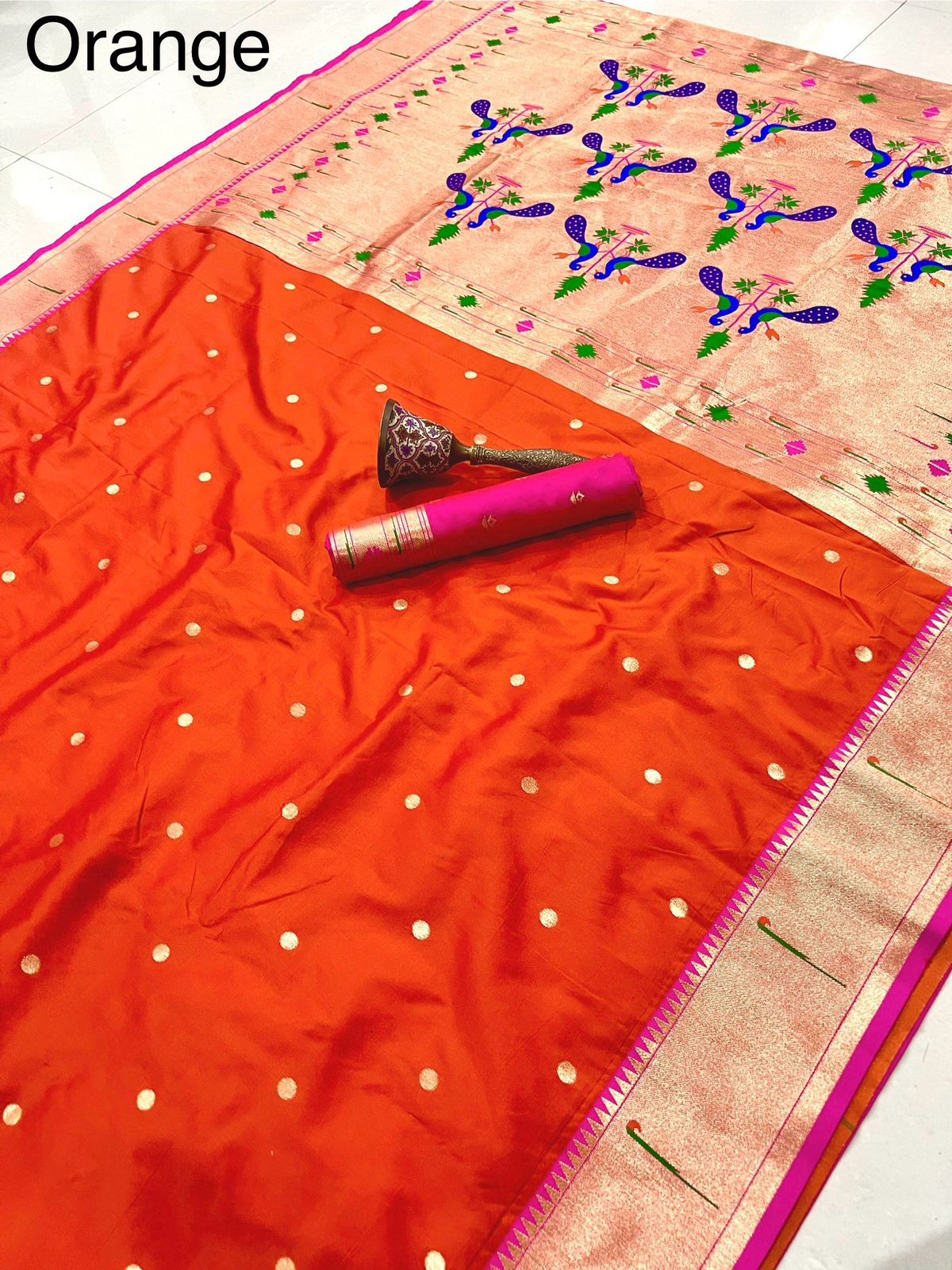 Product image for Discover the Elegance of Pure Silk Kanchivaram Pethani Sarees