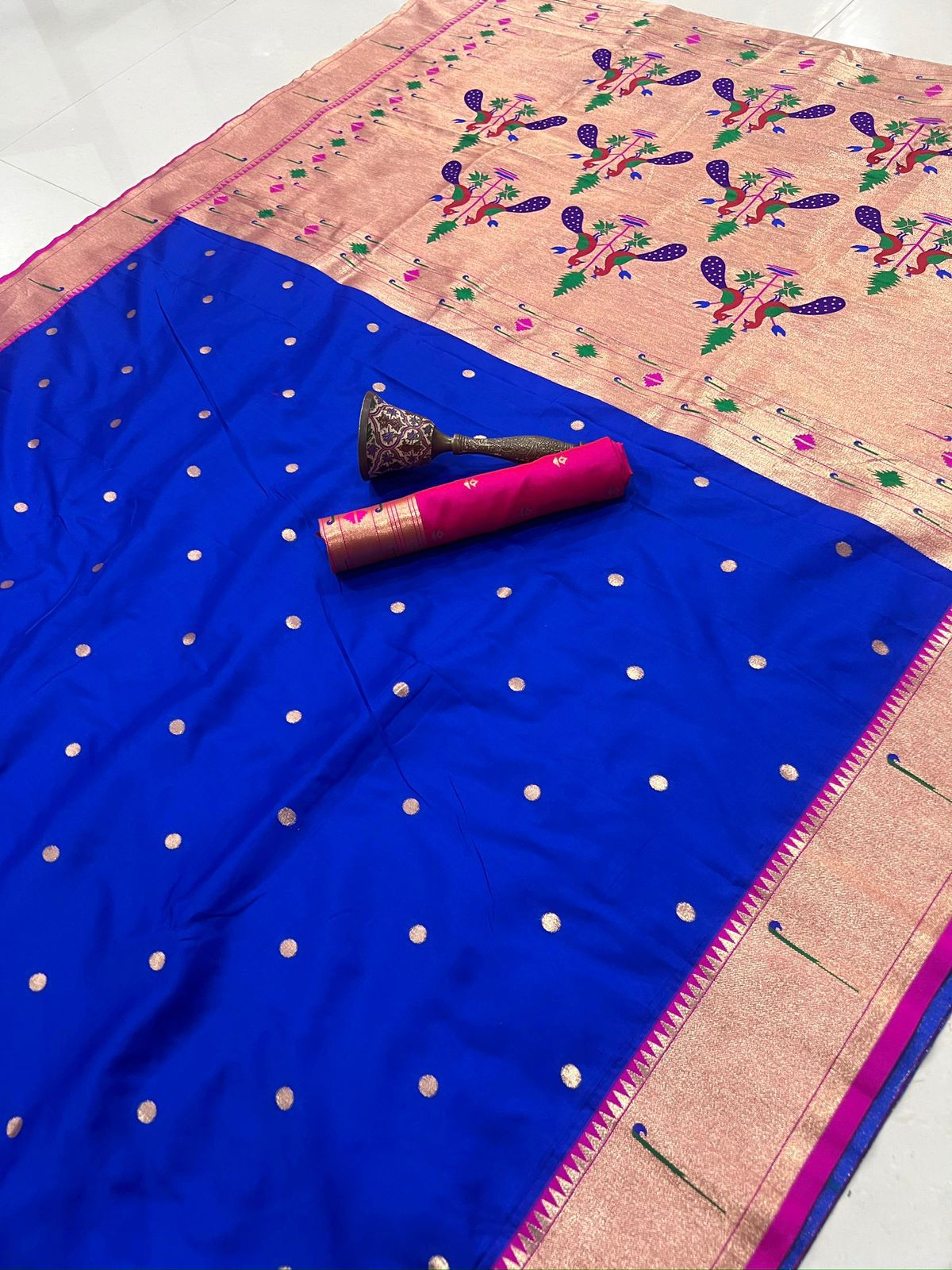 Product image for Discover the Elegance of Pure Silk Kanchivaram Pethani Sarees
