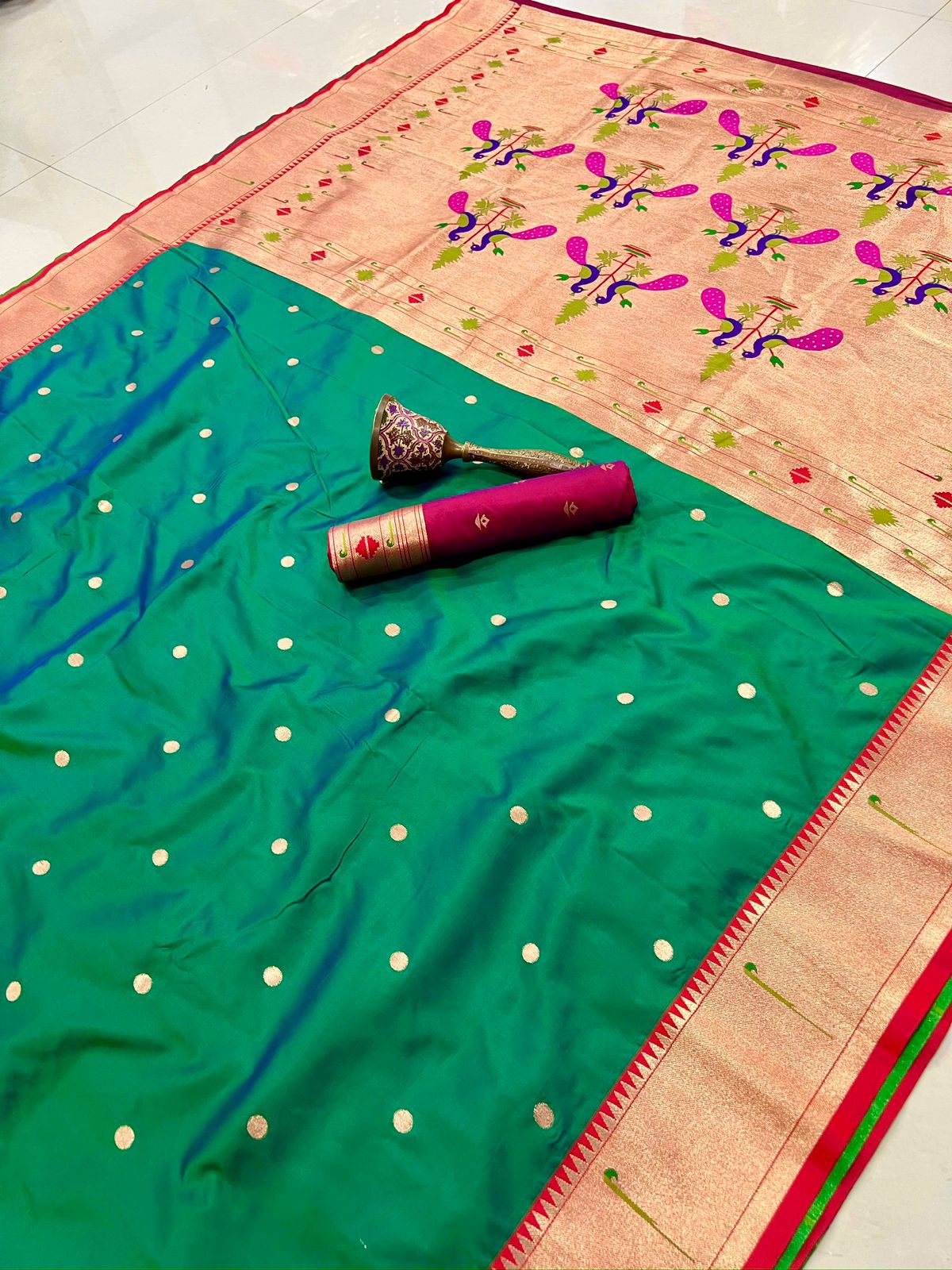 Product image for Discover the Elegance of Pure Silk Kanchivaram Pethani Sarees