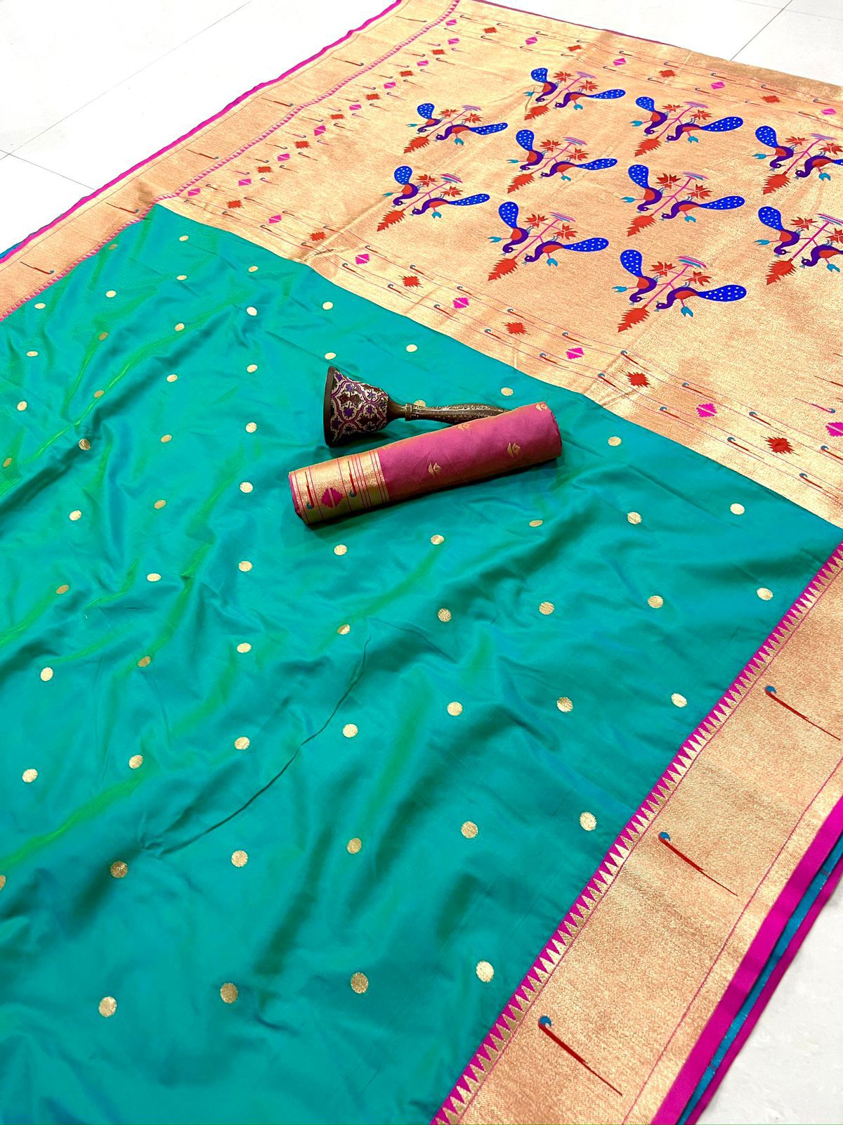 Product image for Discover the Elegance of Pure Silk Kanchivaram Pethani Sarees