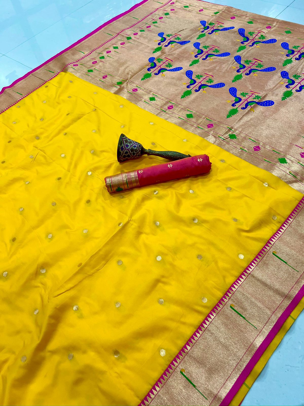 Product image for Discover the Elegance of Pure Silk Kanchivaram Pethani Sarees