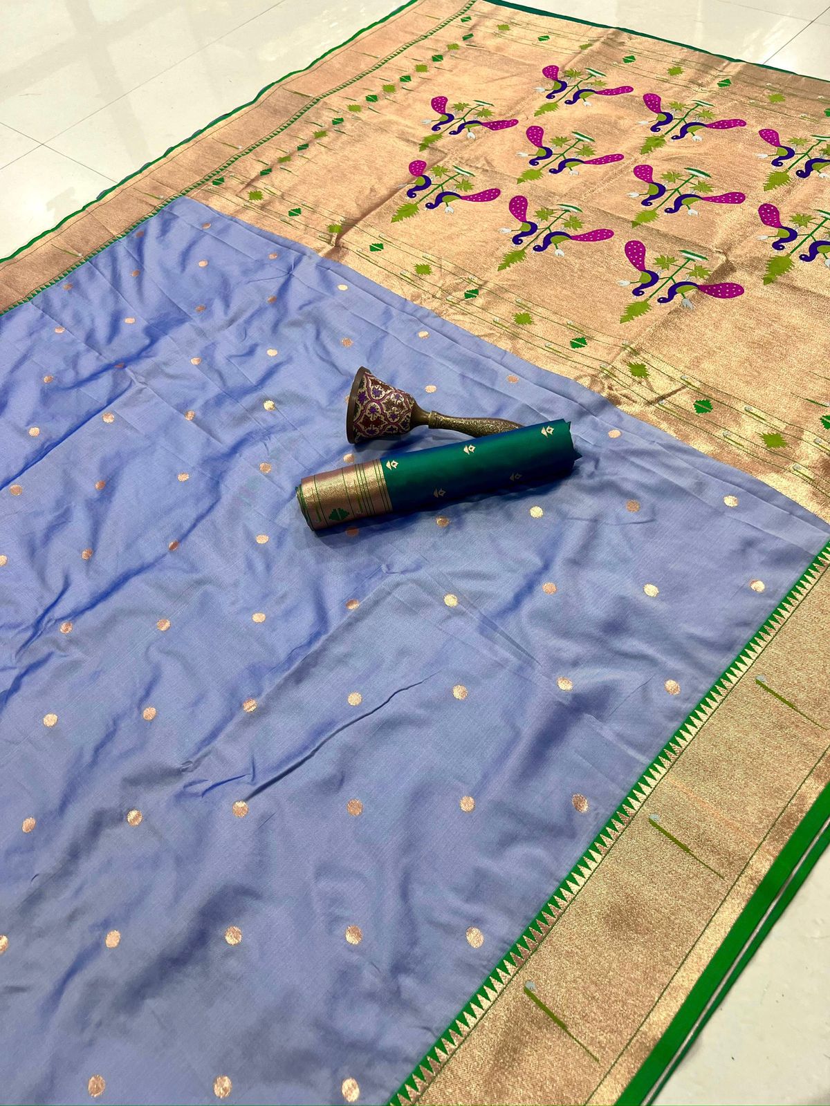 Product image for Discover the Elegance of Pure Silk Kanchivaram Pethani Sarees