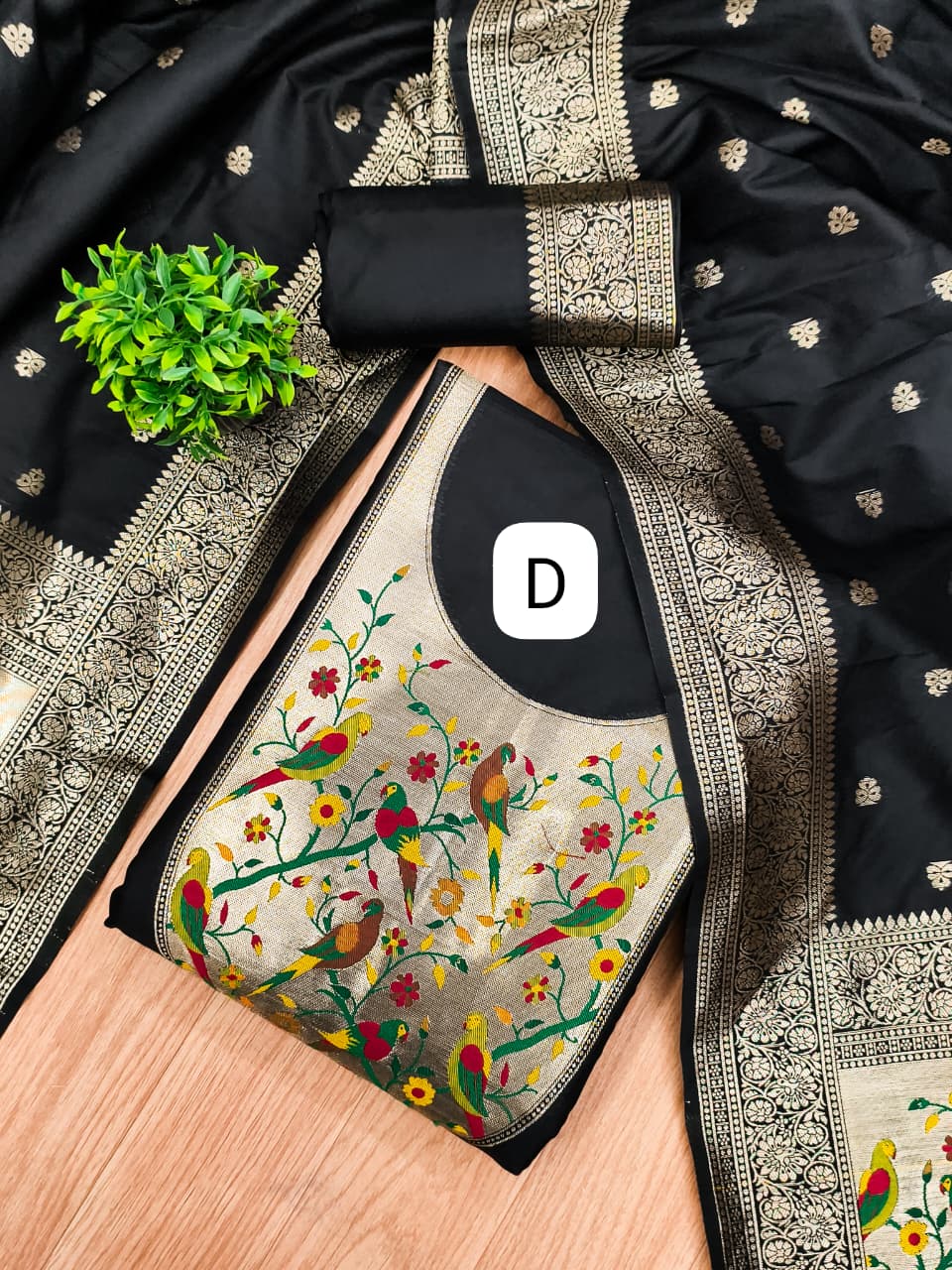 Makar Sankranti Special Paithani Suite in Black Collection