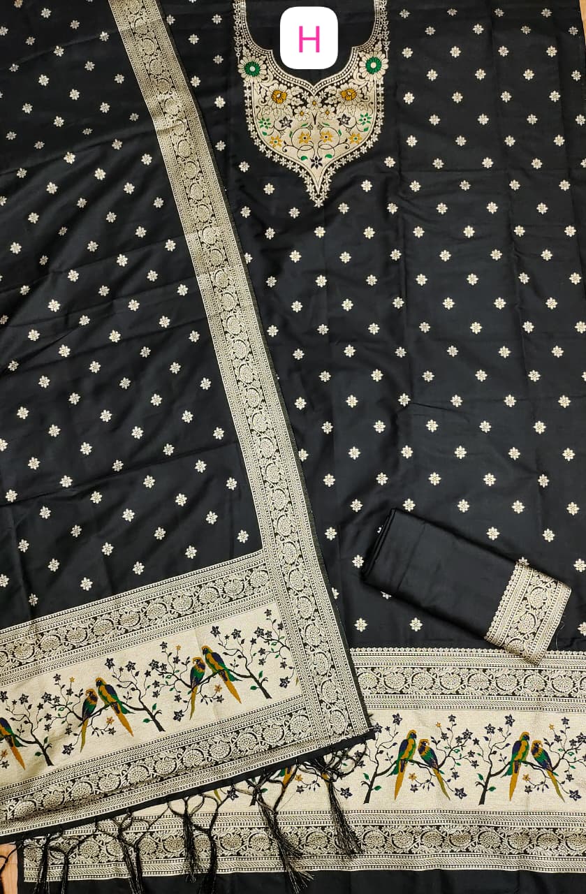 Makar Sankranti Special Paithani Suite in Black