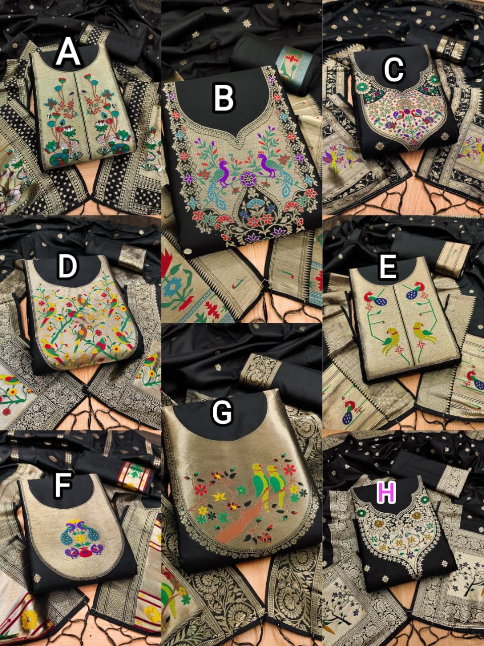 Makar Sankranti Special Paithani Suite in Black Collection