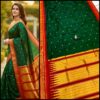 Product image for Elegant Half Silk Irkal Paithani with Contrast Blouse