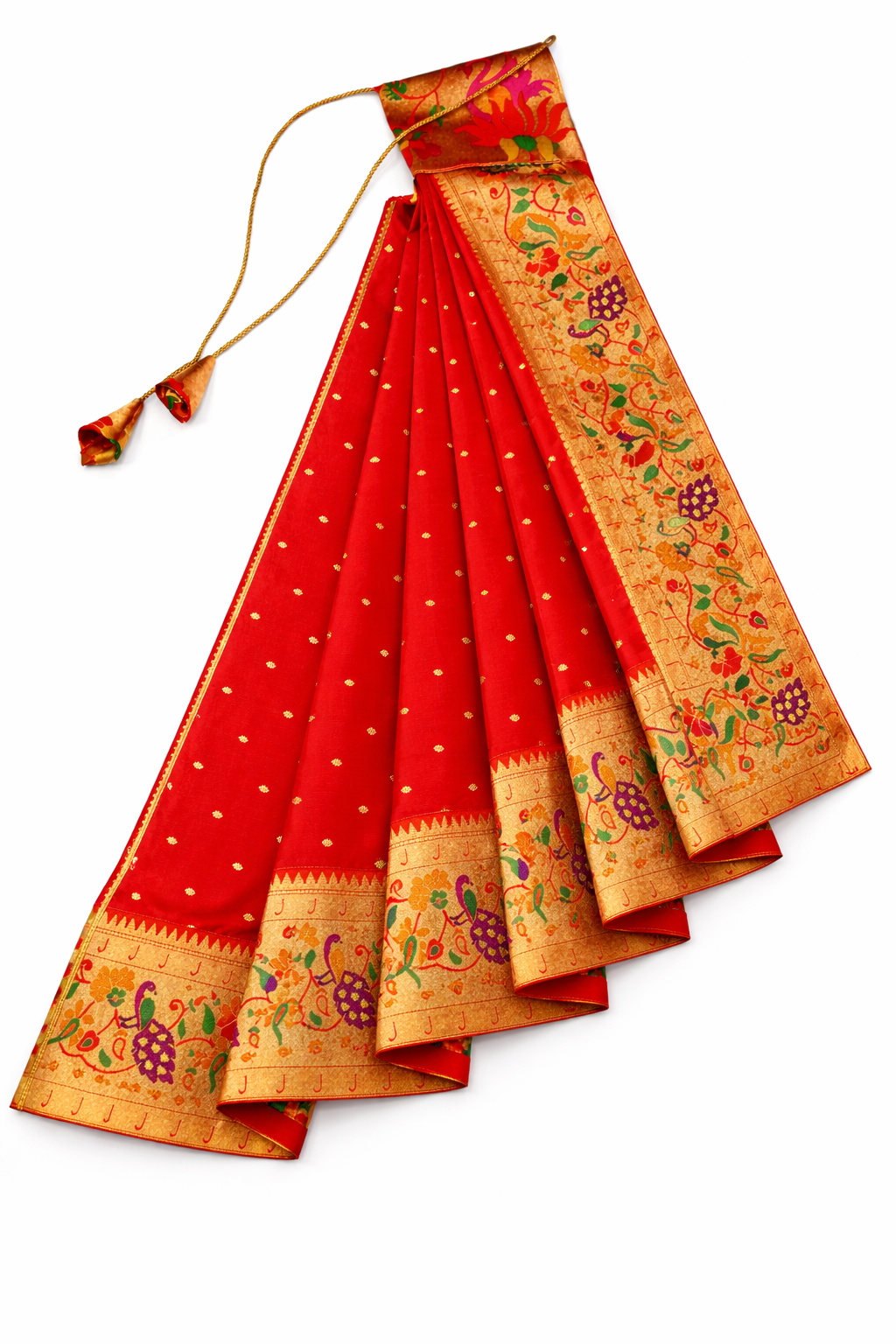 Red Peshwai Gudi Vastra – Gudi Padwa Special