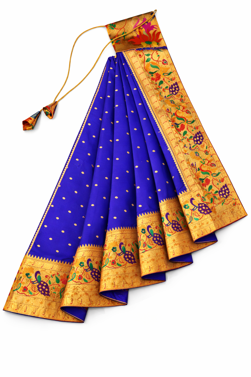 Royal Blue Peshwai Gudi Vastra – Gudi Padwa Special