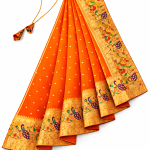 Orange Peshwai Gudi Vastra – Gudi Padwa Special