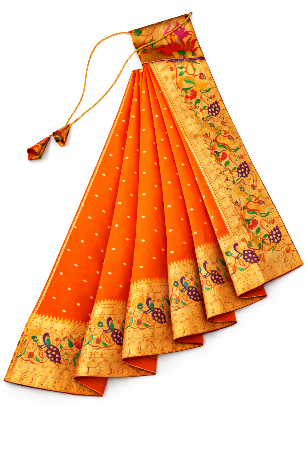 Orange Peshwai Gudi Vastra – Gudi Padwa Special