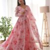 Georgette Gown with Dupatta | Elegant Party Wear Anarkali Gown for Women