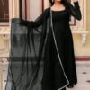 Georgette Gown with Dupatta | Elegant Party Wear Anarkali Gown for Women