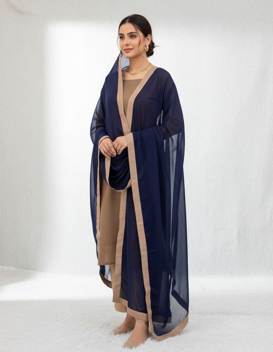 Georgette Gown with Dupatta | Elegant Party Wear Anarkali Gown for Women