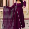 Georgette Gown with Dupatta | Elegant Party Wear Anarkali Gown for Women