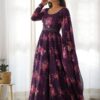 Georgette Gown with Dupatta | Elegant Party Wear Anarkali Gown for Women